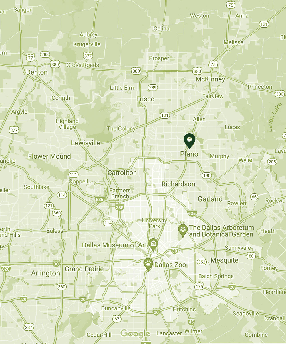 A map of Plano city
